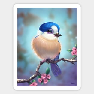 Blue headed bird Sticker